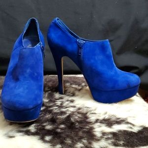 Aldo Blue Suede Platform Bootie